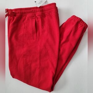 Calvin Klein performance womens sweatpants fleece joggers Size M L Red